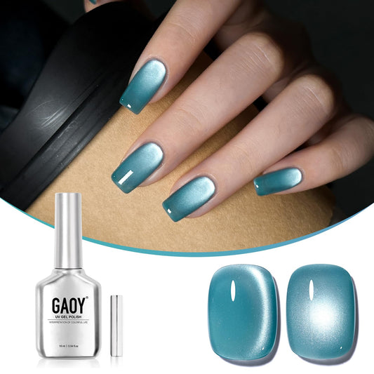 GAOY bottle front showing Aqua Aura shade and neat applicator, easy at-home use
