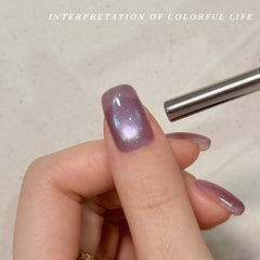 GAOY brush stroke on swatch card showing shimmer texture and smooth application benefit