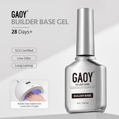 GAOY builder base in salon setup showing easy use and long‑lasting manicure benefit