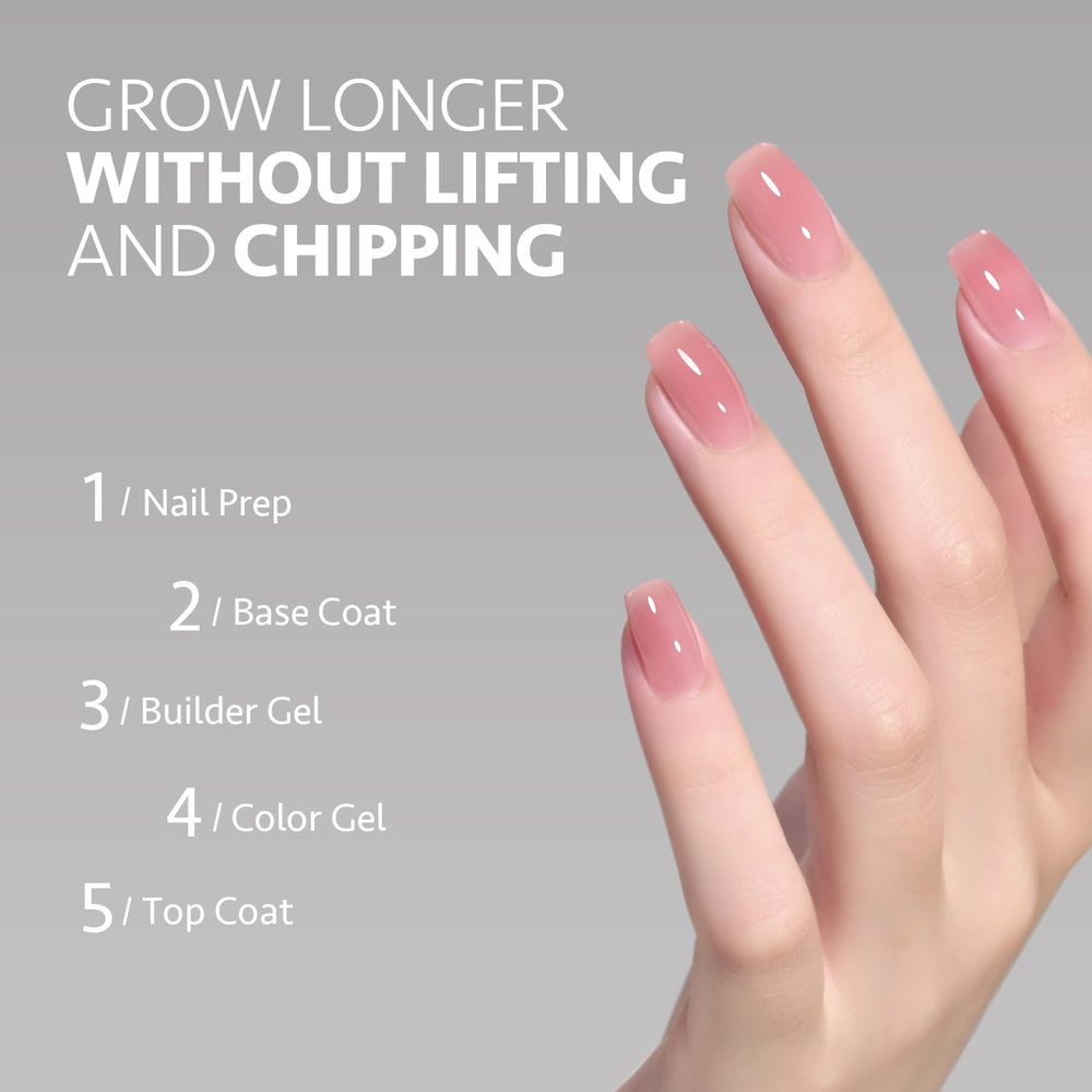 GAOY cured nails with glossy finish showing durable shine benefit