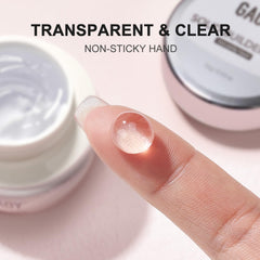 GAOY clear 3D sculpting gel carved nail detail highlighting crisp 3D sculpting benefit