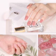 GAOY close-up brush pulling translucent gel demonstrating smooth application benefit