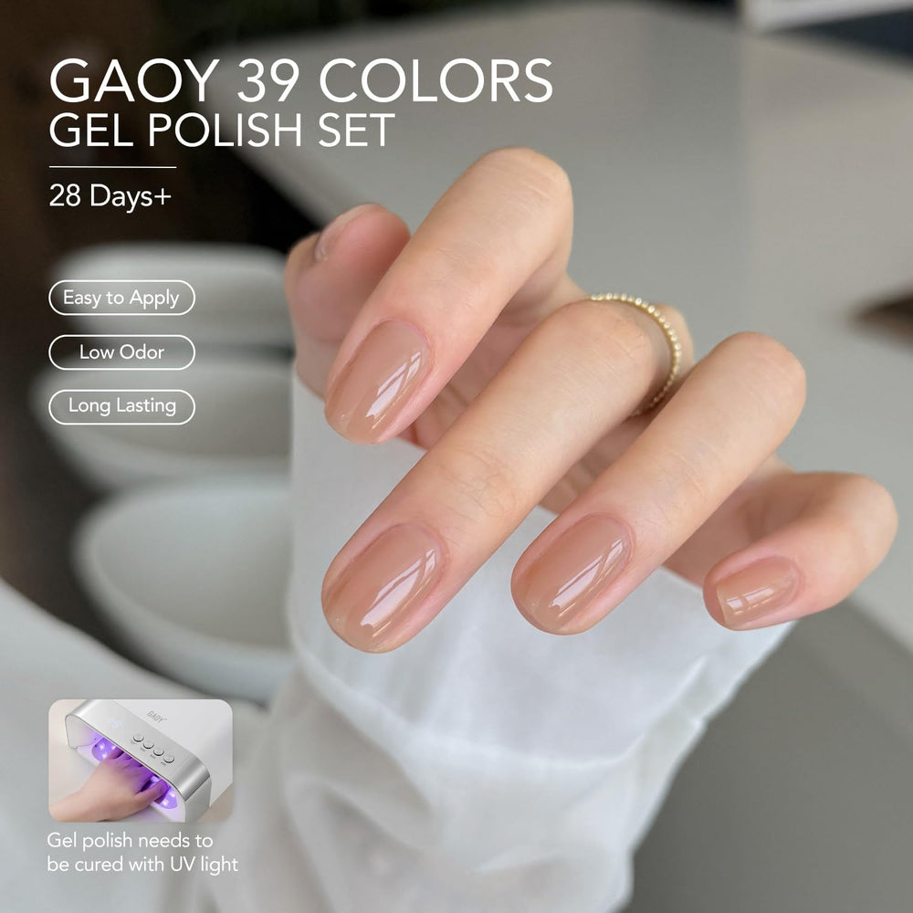 GAOY close-up polish brush stroke showing smooth texture for even application