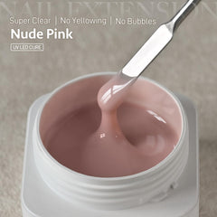 GAOY crystal poly gel texture close-up highlighting smooth thin viscosity for easy shaping