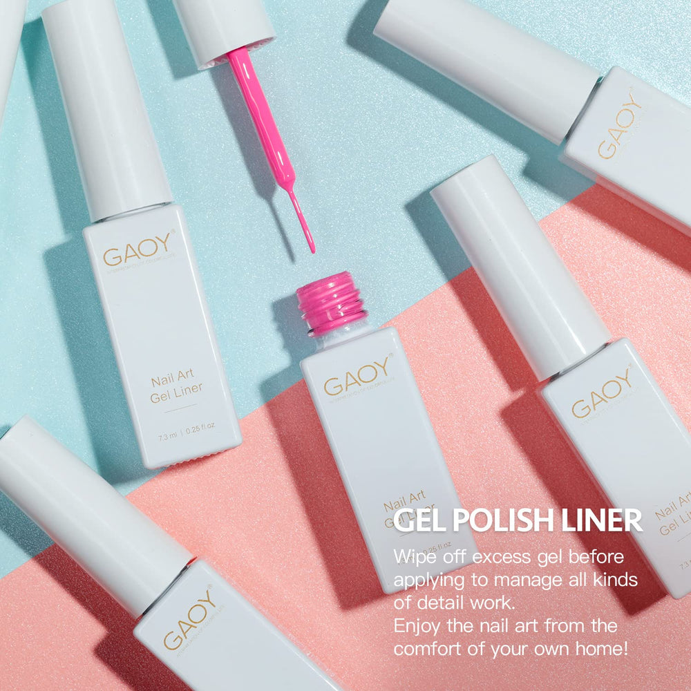 GAOY cured nail detail showing glossy finish and crisp lines for long-lasting wear