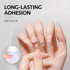 GAOY cured nail gloss detail highlighting glass-like shine and chip protection