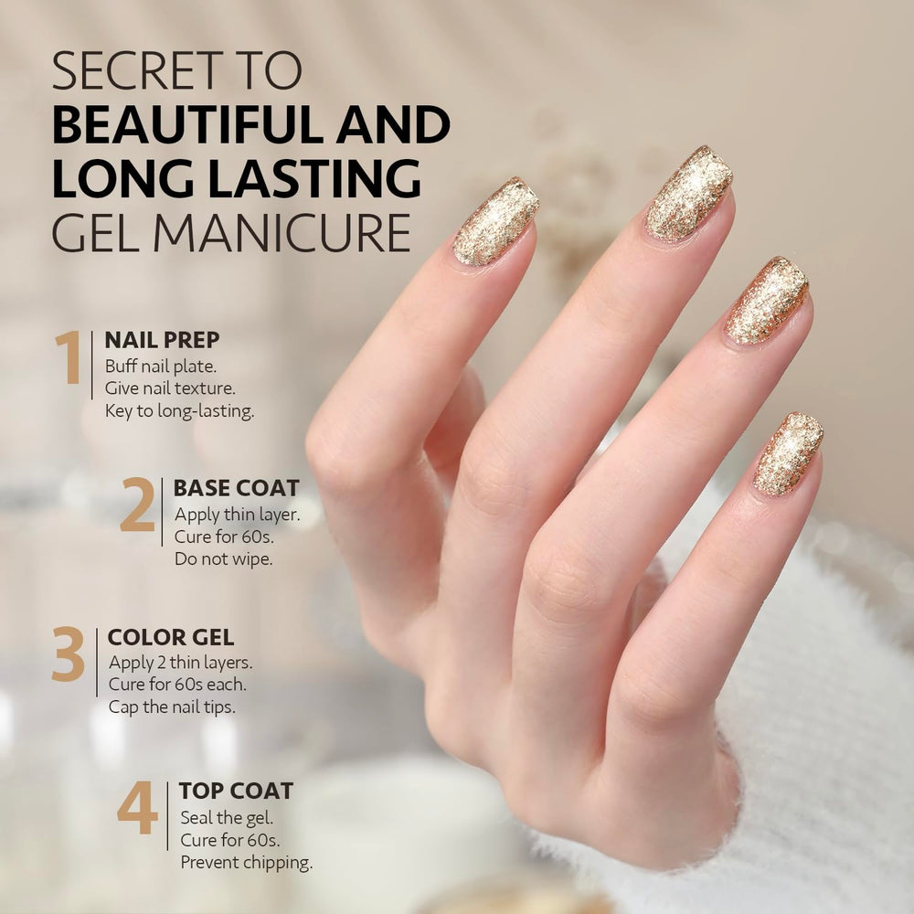 GAOY cured nails in lifestyle setting showcasing long-lasting glossy shine