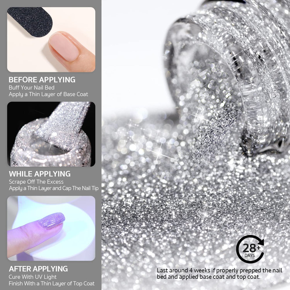GAOY cured nails under LED lamp demonstrating durable shine