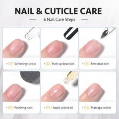 GAOY kit in use as oil is massaged into cuticles for softer nails