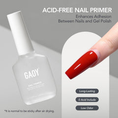 GAOY dehydrator droplet on nail showing clear formula and fast drying