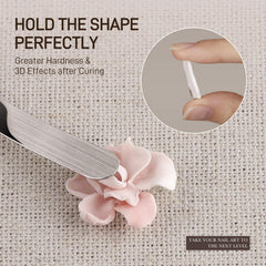 GAOY finished 3D nail lifestyle shot showing salon-quality raised nail art result