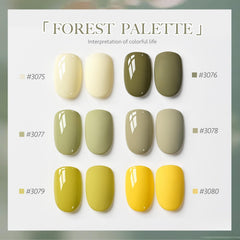 GAOY swatch palette with six green shades showing color range and easy selection