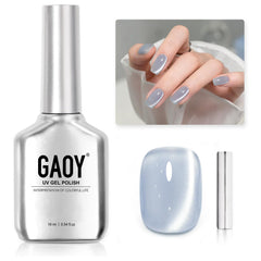 GAOY front bottle of Moonlight Coast showing holographic blue finish and convenience
