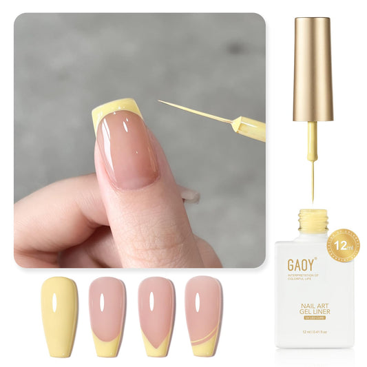 GAOY front bottle showing pastel butter yellow and generous 12ml volume benefit