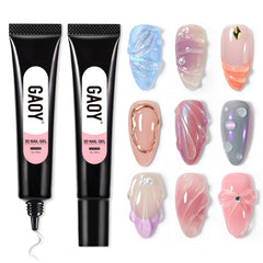 GAOY front packaging showing two clear sculpting gel tubes and dual-pack benefit