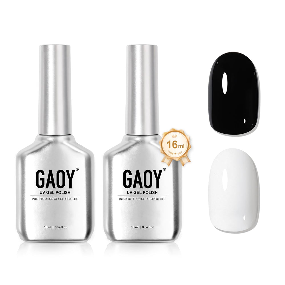 GAOY front packaging showing both black and white bottles for easy selection and storage