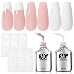 GAOY front packaging showing both gel bottles and sticker sheets for easy setup