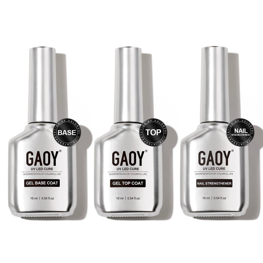 GAOY front packaging showing three 16ml bottles and glossy finish benefit
