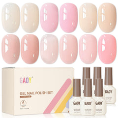 GAOY front packaging showing six jelly gel bottles and kit benefits