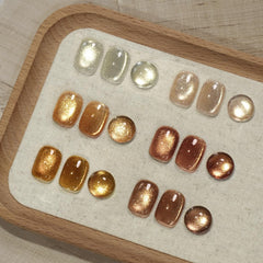 GAOY front packaging showing six glitter cat eye gel bottles and magnet for salon results