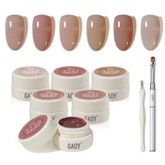 GAOY front packaging showing six nude jelly gel pots and kit benefits