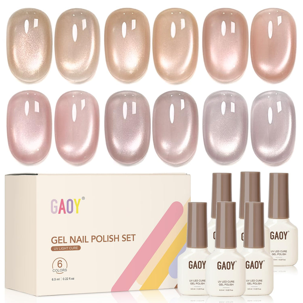 GAOY front packaging showing six-color kit and magnet, ideal for at-home salon results