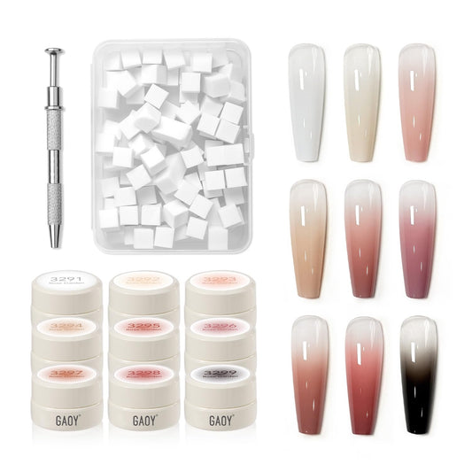 GAOY front packaging Rose Garden showing included nine gel pots and tools for easy gradients