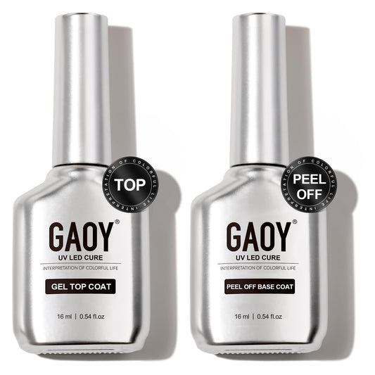 GAOY front packaging of set showing both 16ml bottles and chrome design for clarity