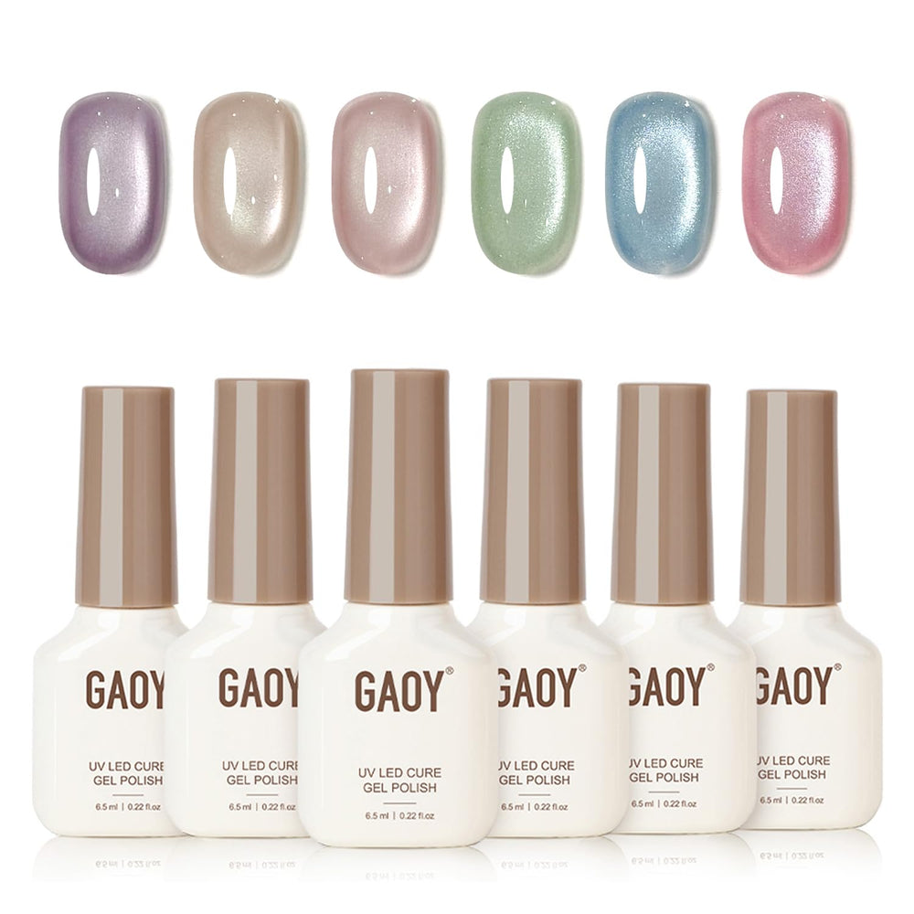 GAOY front packaging showing six gel bottles and magnet, ideal for travel convenience