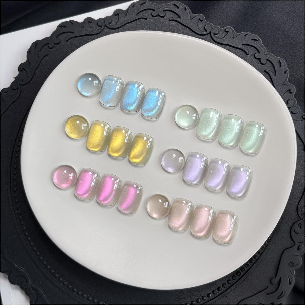 GAOY front packaging showing six bottles and included magnet for easy at-home nail art