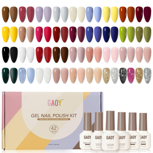 GAOY front packaging showing full 42-piece kit and color variety for easy selection