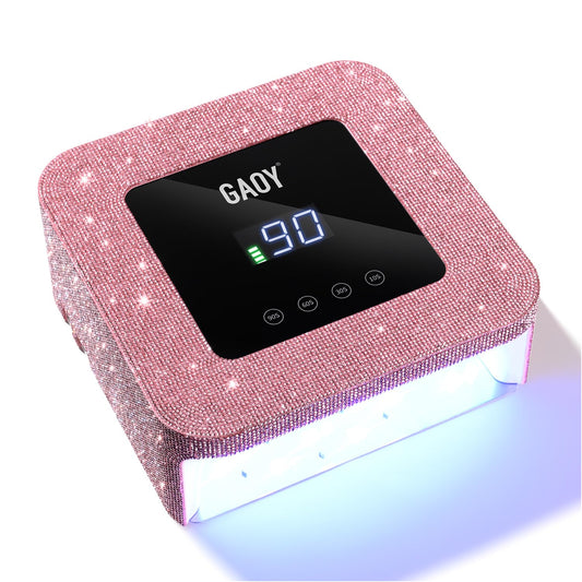GAOY front view pink diamond finish shows compact design and portability benefit