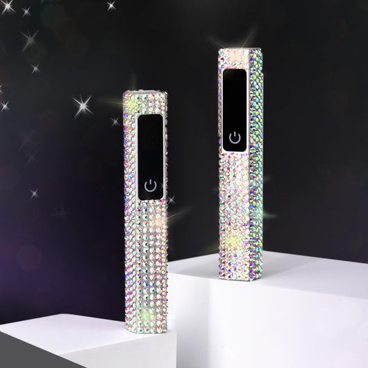 GAOY handheld UV light front view showing compact lamp and diamond finish, portable benefit