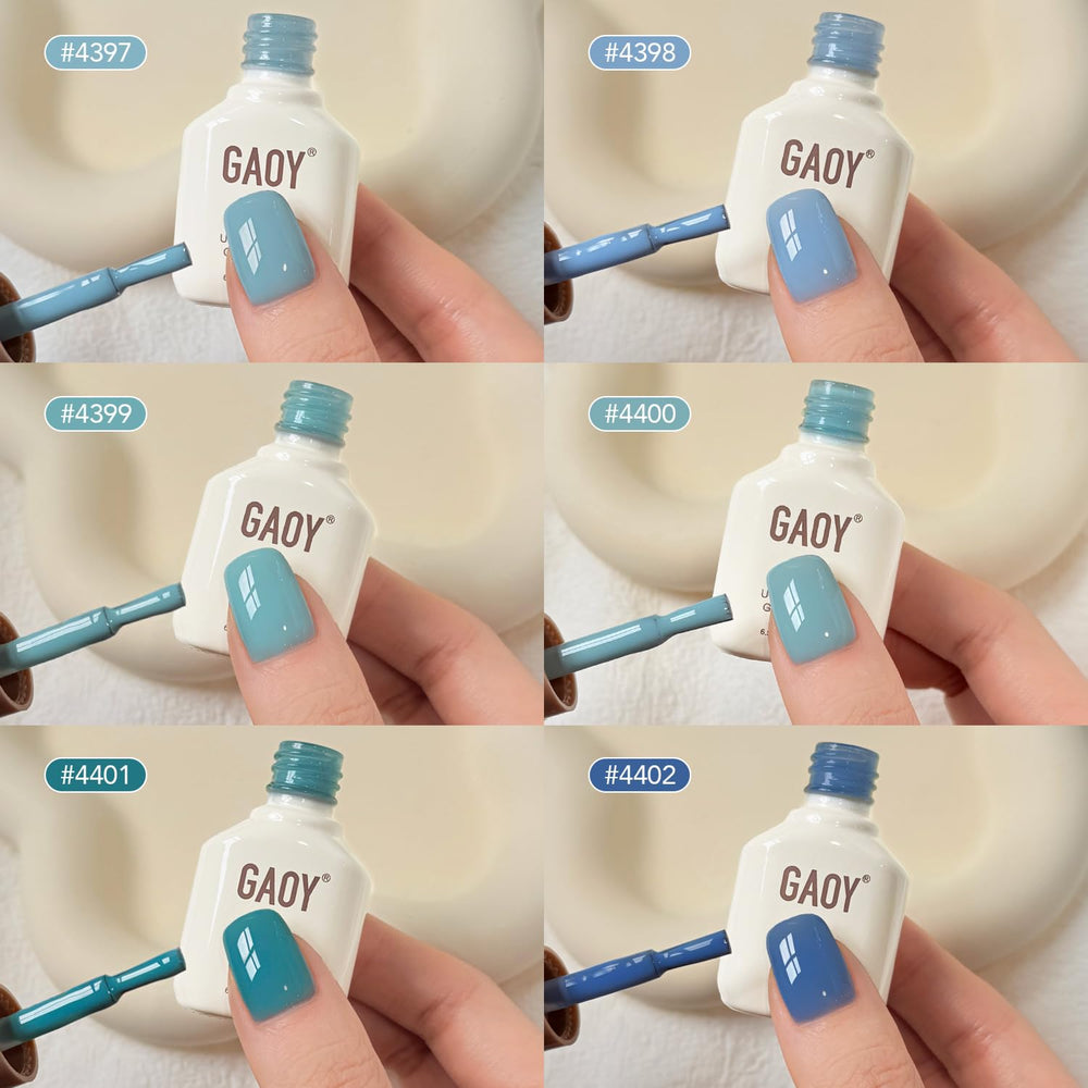 GAOY cured gel polish on nails displaying glossy salon-quality finish