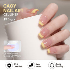 GAOY gel texture stroke illustrating smooth application and even coverage