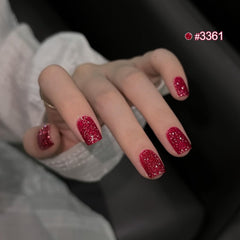 GAOY swatches on nail wheel displaying six pink and peach reflective sparkles for styling ideas