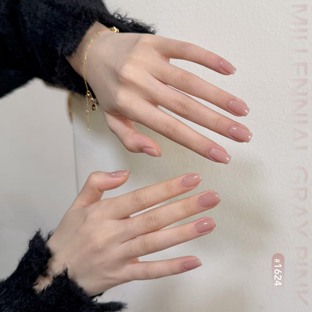 GAOY polish applied on hands under LED lamp showing glossy cured manicure benefit