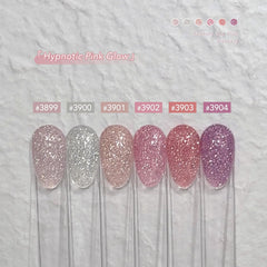 GAOY in-use salon hand application showing smooth cured sparkle finish