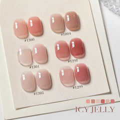 GAOY bottle label close-up revealing polish shade names and volume information