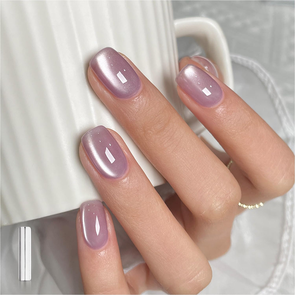 GAOY front bottle showing jelly purple label and glossy finish benefit