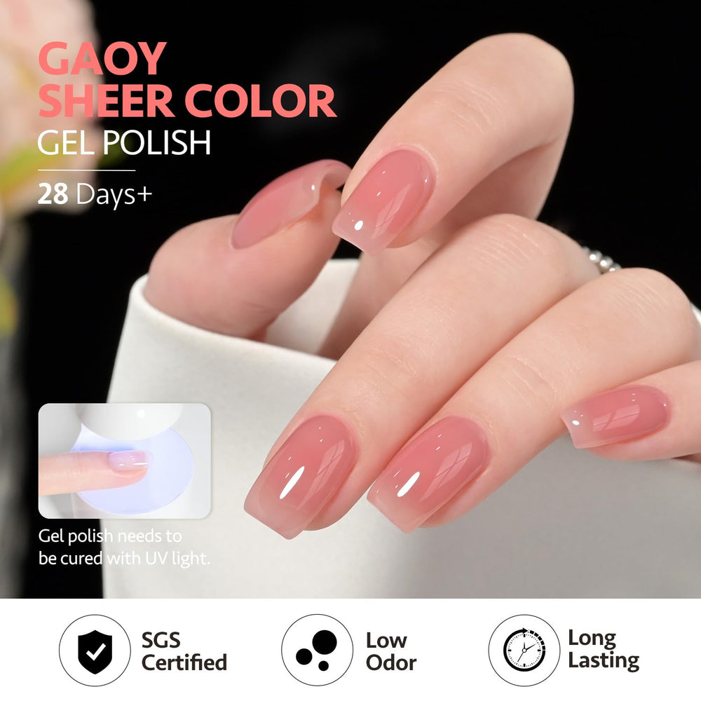GAOY jelly size comparison bottle scale showing compact 7.3ml bottles for travel