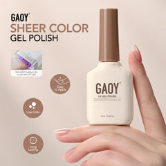 GAOY used for a French manicure showing clean base for crisp tips