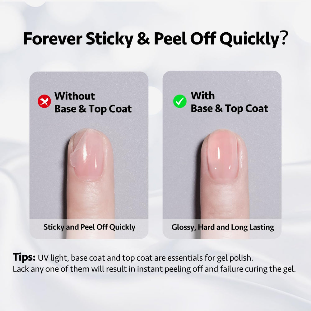GAOY product label close-up showing 7.3ml volume and soak-off gel clarity