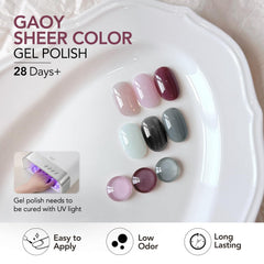 GAOY at-home DIY manicure setup with tools showing salon-quality results affordably
