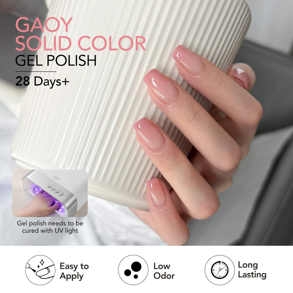 GAOY lifestyle image of finished manicure on hands showing salon-quality result benefit