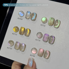 GAOY lifestyle image of mermaid-themed manicure showcasing long-lasting glitter and shine