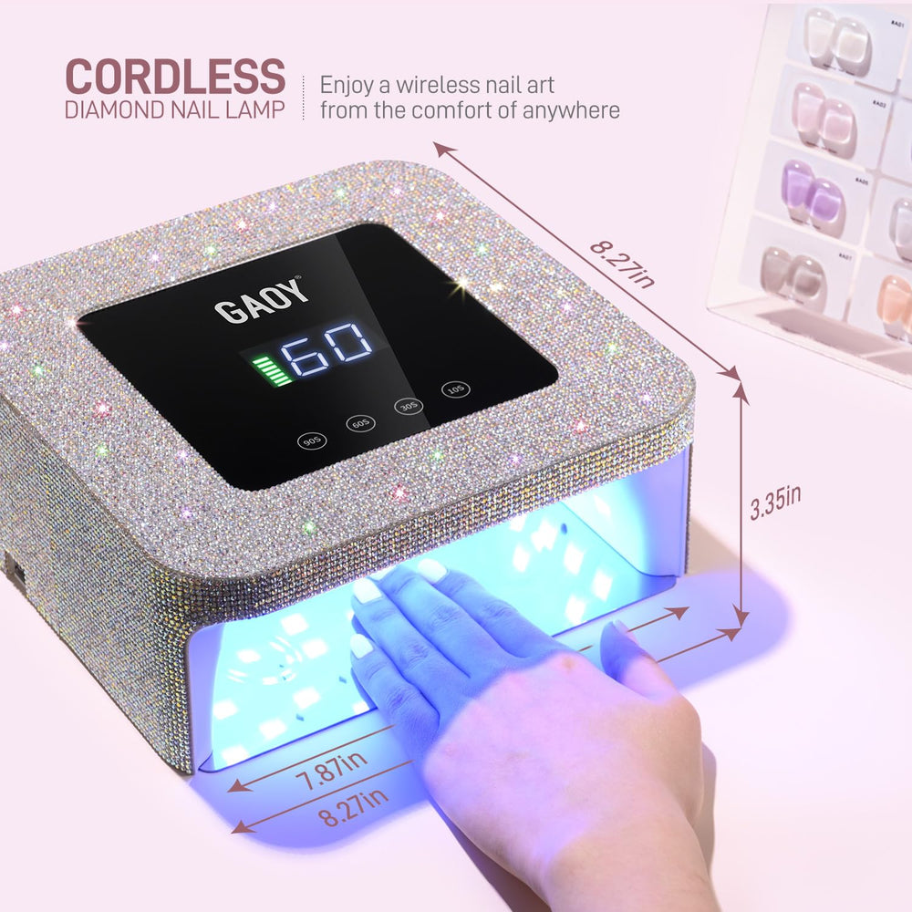 GAOY lamp on manicure table at party showing professional-looking presentation