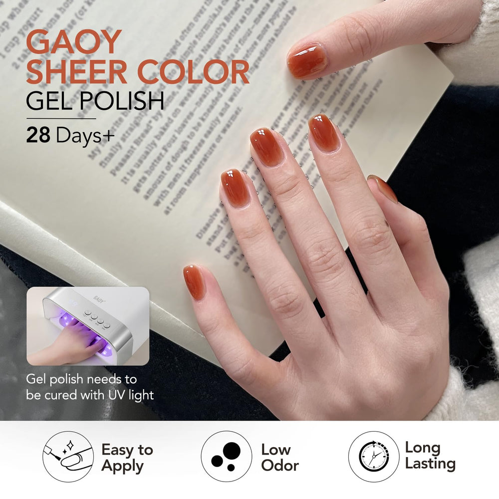 GAOY summer manicure outdoors portraying durable glossy finish for warm weather