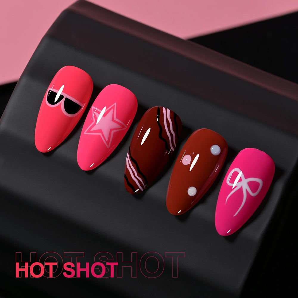 GAOY finished manicure lifestyle scene highlighting bold neon results