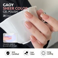 GAOY manicure on hands at desk conveying professional polished look